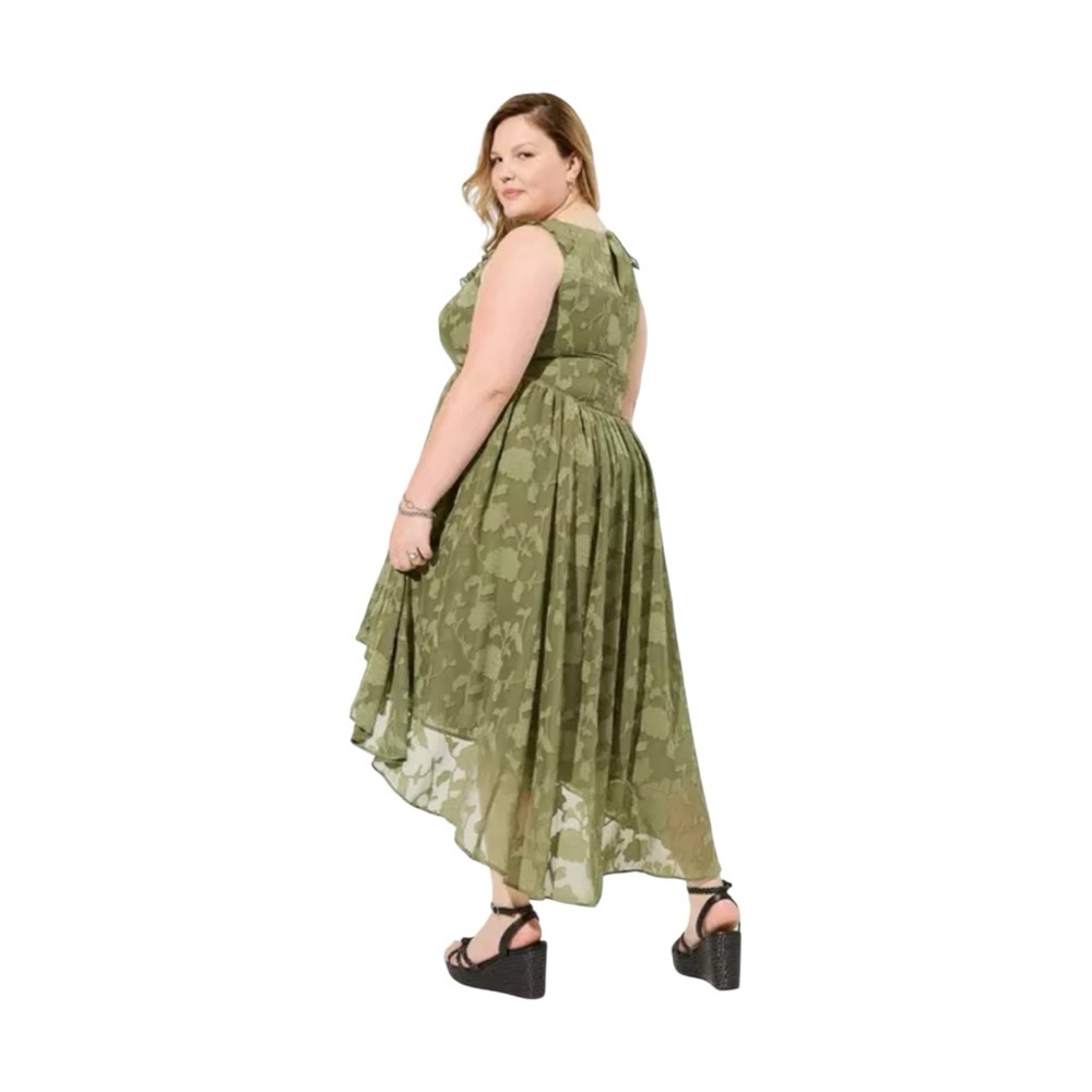 Torrid Olive High Low Dress FESTI sz 2 - Picture 2 of 9